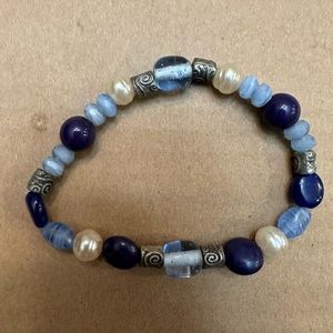 Handmade Beaded Stretch Elastic Bracelet made with Semi Precious Stones